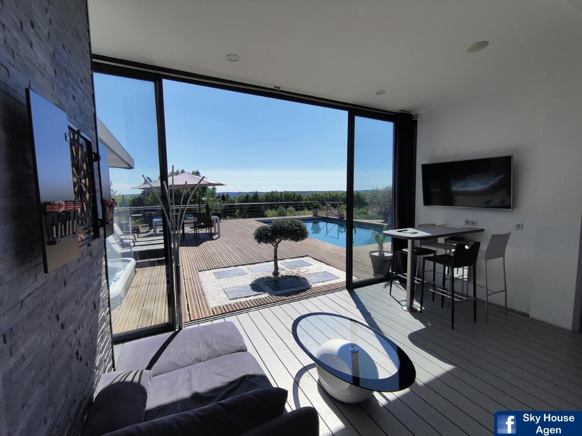 Sky House Agen Logement détente avec Spa Jacuzzi Sauna Hammam Exterior foto